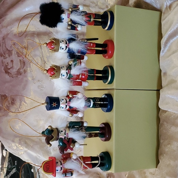 Other - 6 Christmas Nutcracker Wooden Ornaments